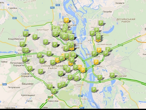 Поиск припаркованного автомобиля и поиск места для парковки Поиск припаркованного автомобиля и поиск места для парковки